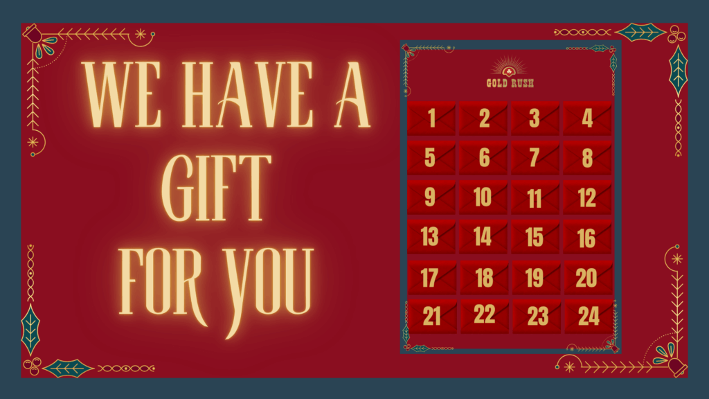 Advent calendar video for screen